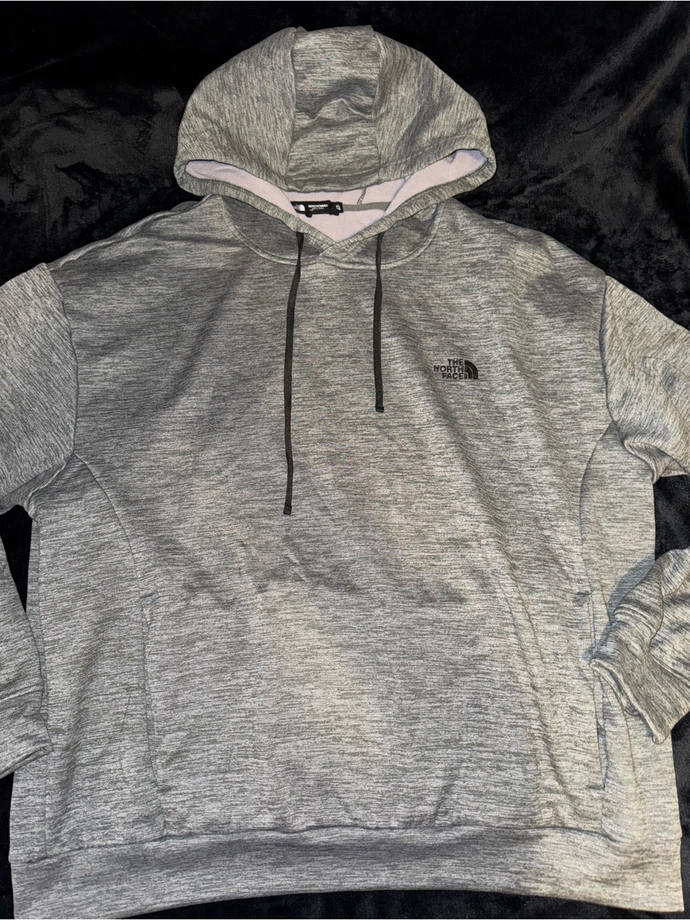 The North Face Heather Gray Hooded Pullover Sweatshirt